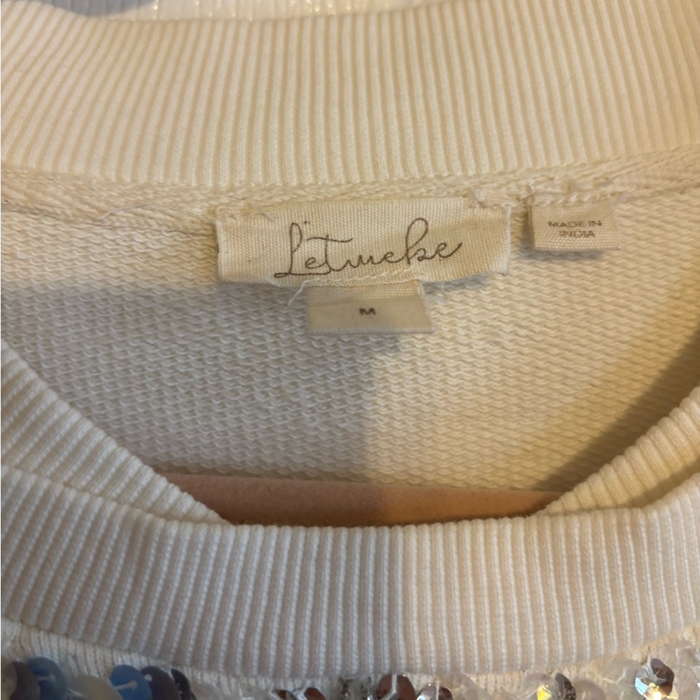 Anthropology Let Me Disco Sequin Sweatshirt - Picture 8 of 12